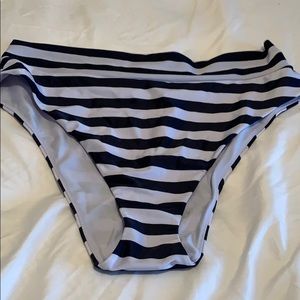 Aerie navy and white striped XXL bikini bottom